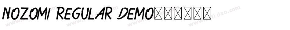 Nozomi Regular Demo字体转换